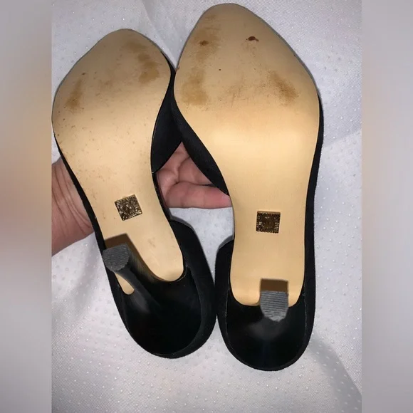 AK Anne Klein Size 6 M Black Genuine Suede Leather Pump - Picture 14 of 16
